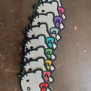 Hello kitty diamond coaster 8 piece handmade